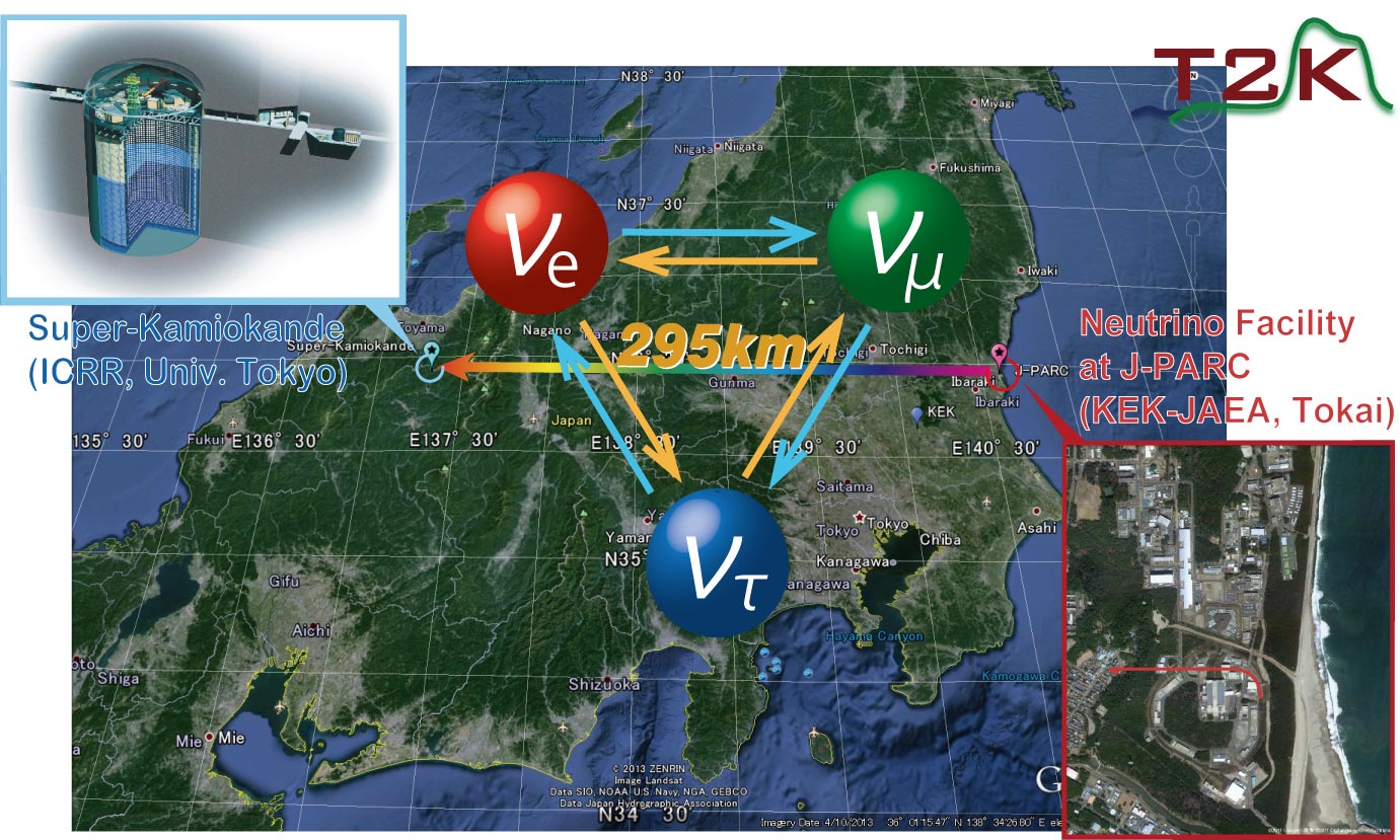 T2K実験の鳥瞰図